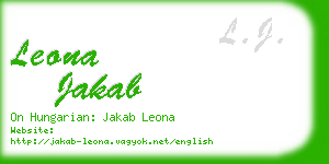 leona jakab business card